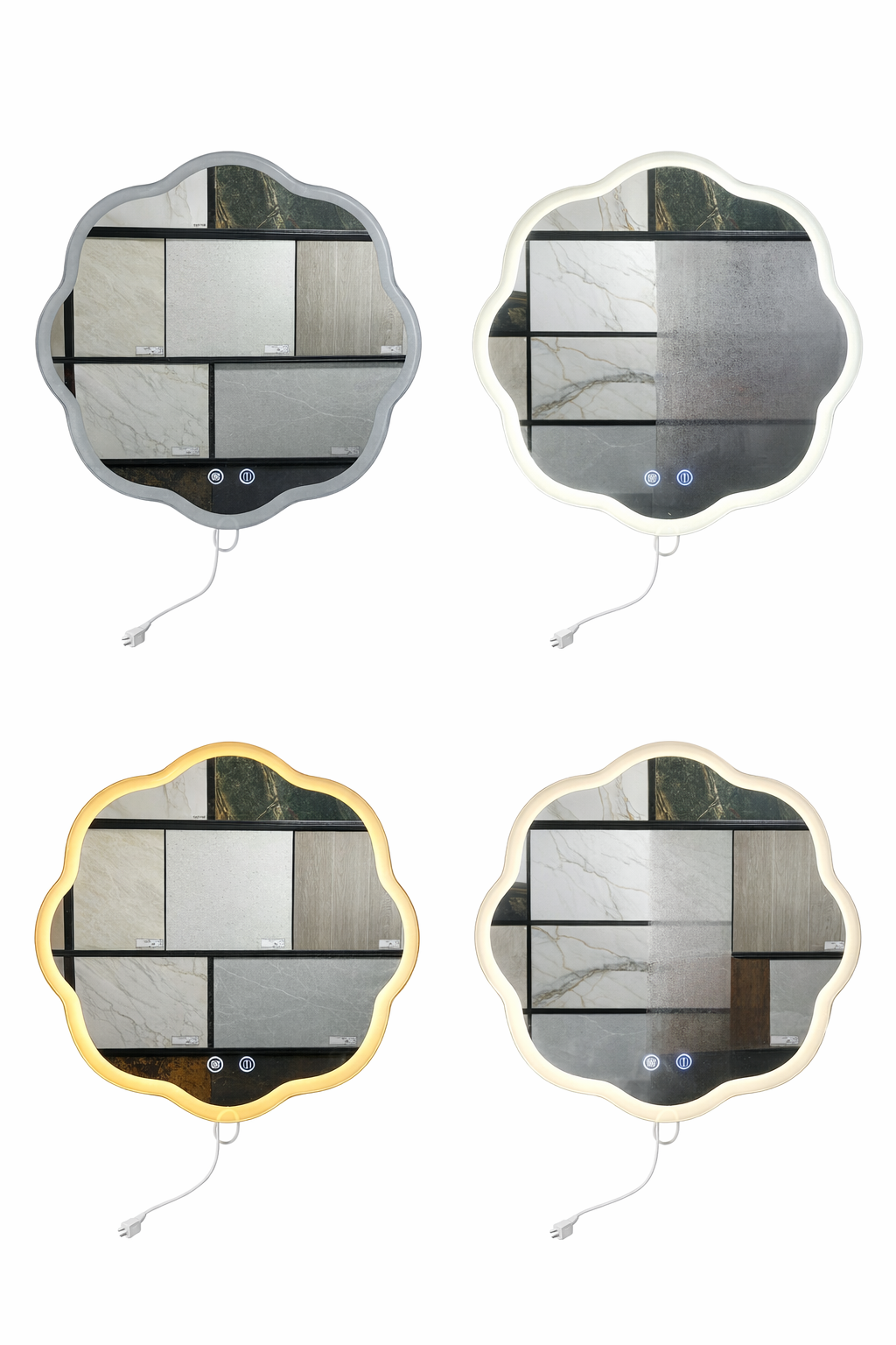 Espejo led flor 60cm