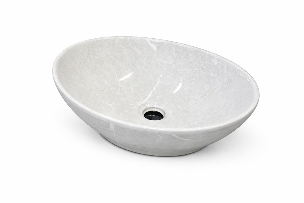 Lavamanos Sobreponer en Mármol Gris 42x33 cm – Diseño Moderno